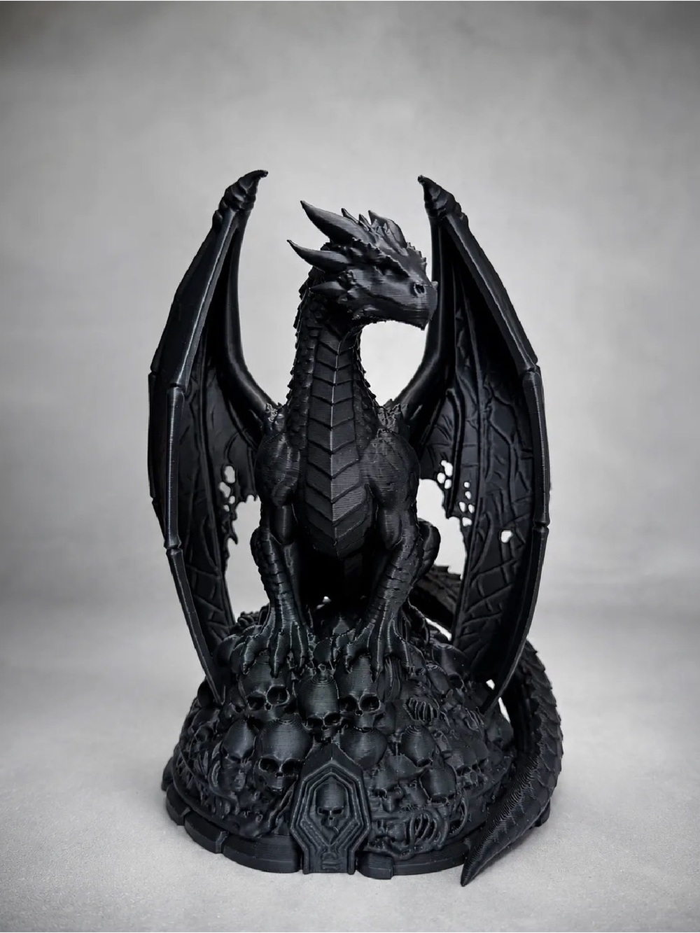 Black Dragon Sculpture Figurine - Home Art Decor
